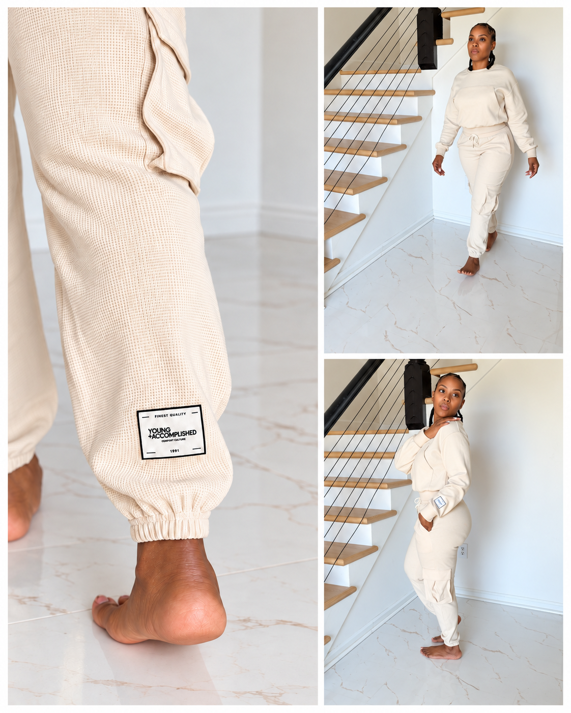 YA Waffle Texture Two-Piece Set